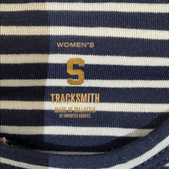 Tracksmith Long Sleeve Tee Size S Navy Gray Stripe Soft Designed For Runners - Picture 3 of 12